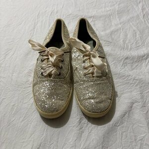 Keds Kate Spade Bridal Casual Cream Ivory Sequins Sneakers Size 8